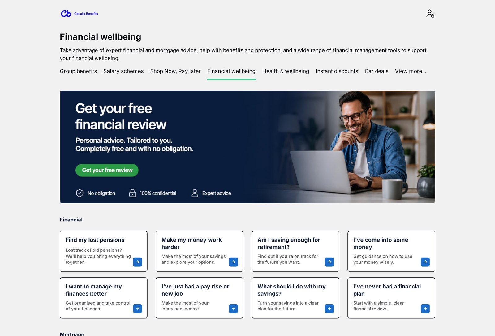 Financial Wellbeing — Financial wellbeing, with guided starting points